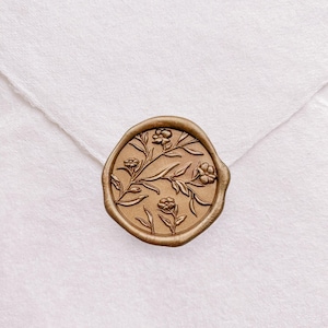 3D bloemen lakzegelstempel, lakzegel bloem, lakzegel voor huwelijksuitnodigingen, lakstempel envelop, zegellakstempel
