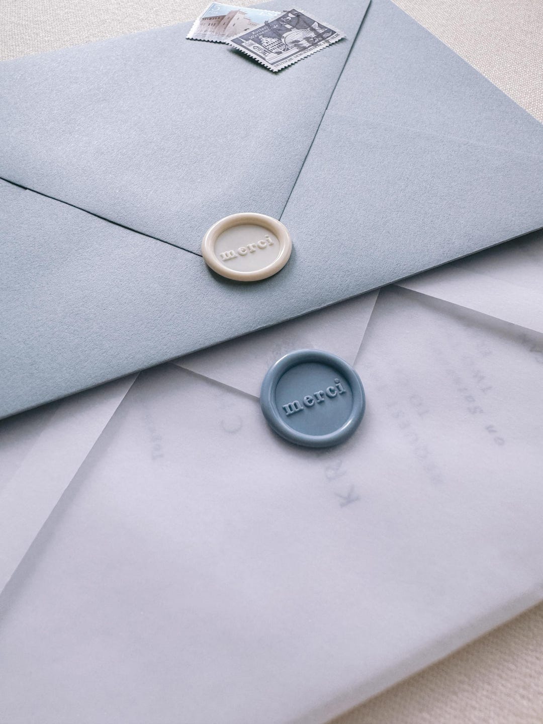 Merci Wax Seal Stamp: Mini Envelope Seal for Thank You Cards - Etsy