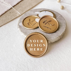 Custom Wax Seals, Custom Logo Wax Seal Stickers, Pre-made Wax Seals with Adhesive Backing, Personalized Wax Seals for Wedding Invitations