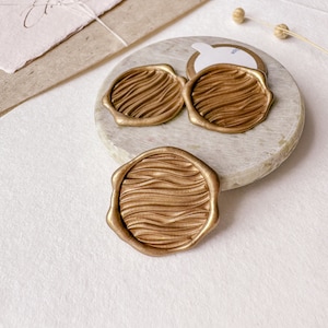 Adesivos de lacre de cera, lacres de cera com ondas do mar em 3D, lacres de cera pré-fabricados para casamento, lacres de cera autoadesivos para convites de casamento