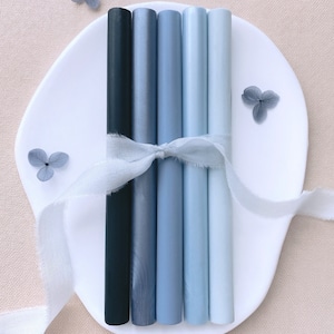 Cera de lacre azul sortida para carimbo de cera, bastões de cera, cera de lacre para pistola de cola, cera de lacre azul