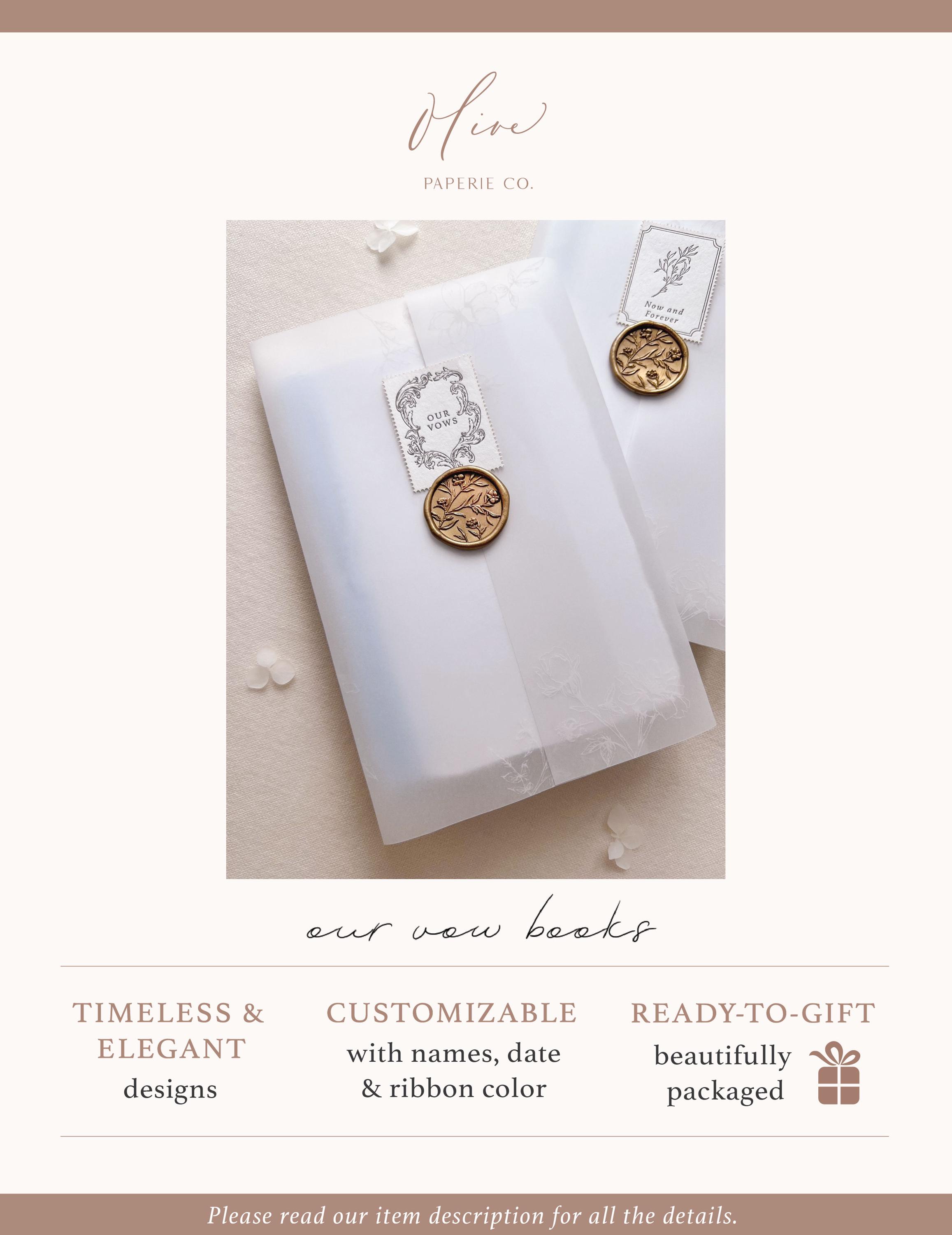 L.I.L.O.U Hochzeitsgelübdebücher – 2er-Set (To My Wife / To My Husband), 15x21,1 Cm, Samt-Hardcover Mit Goldfolie – Für Trauung & Gelübdeerneuerung
