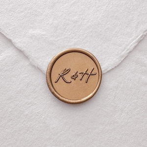 Aangepaste lakzegelstempel, gepersonaliseerde lakzegel voor huwelijksuitnodigingen, aangepaste logo lakstempel, kalligrafie initialen lakzegel