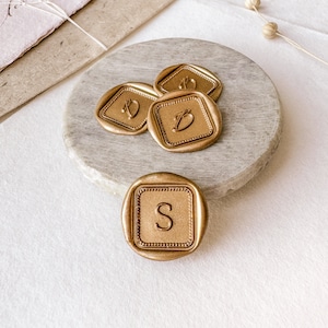 Hochzeit Wachs Siegel Aufkleber, Personalisierte Wachs Siegel, Benutzerdefinierte Initialen, Mini Quadrate Wachssiegel, Einladungen Wachssiegel, Selbstklebende Wachssiegel