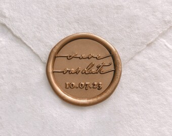 Custom Wax Seal Stamp, Personalized Wax Seals for Wedding Invitations, Custom Date Wax Stamp, Save Our Date Wax Seal
