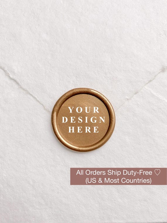 Custom Wax Seal Stamp | Custom Logo Wax Seal for Wedding Invitations, Business Brand Logo, Envelope Seal