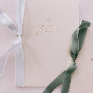 Gold Foil Vow Books Set of 2, His and Hers, Wedding Vow Books, Custom Vow Books, Minimalist, Personalized Vow Books, Bridal Shower Gift