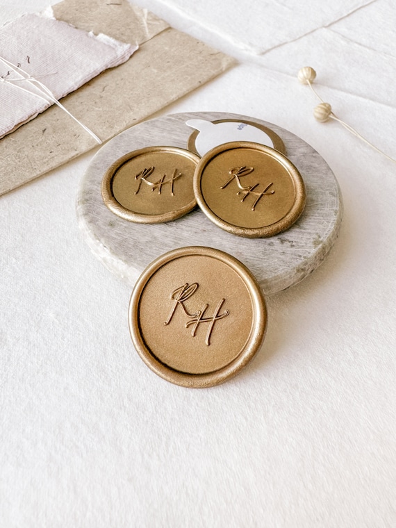 Wedding Wax Seal Stickers, Personalized Wax Seals, Custom Monogram