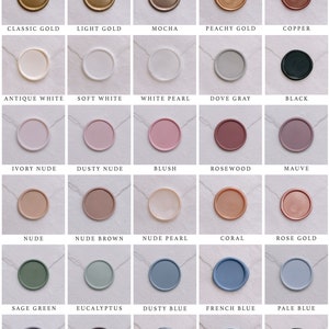 Wax Seal Color Swatch, Wax Seal Color Sample, Wax Seal Samples, Wax Seal Stickers, Pre-made Wedding Wax Seals for Wedding Invitations