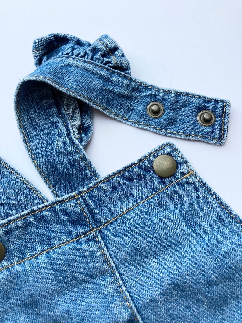 Hand Embroidered Daisies on Soft Baby Denim Dungarees Pocket Etsy