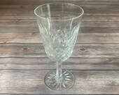 1980 39 s Lismore Waterford Crystal 6 7 8 inch Water Goblet - rare vintage water glass - Crafted in Ireland