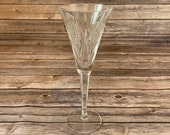 1999 Waterford Lismore Crystal Millenium Happiness Toasting Flute - Limited Edition - 9 1 4 inch tall - vintage crystal
