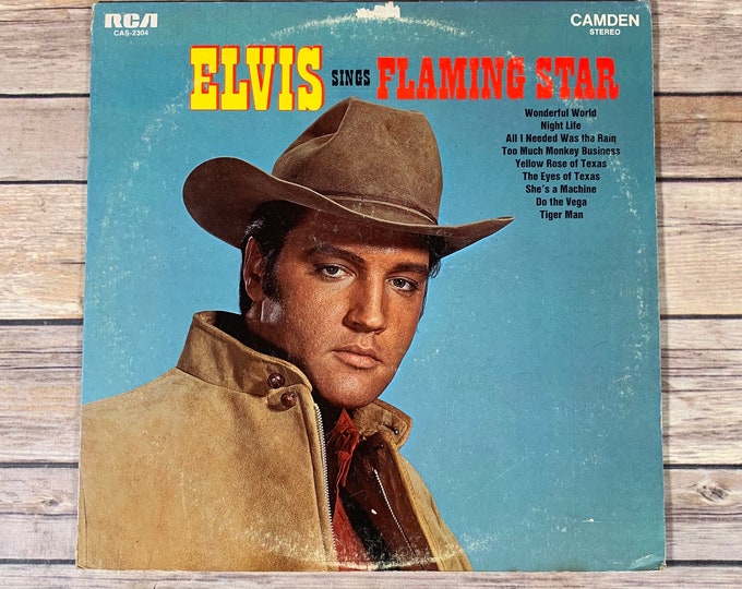 Elvis Presley Elvis Sings Flaming Star 1975 Vintage Vinyl Record LP CAS
