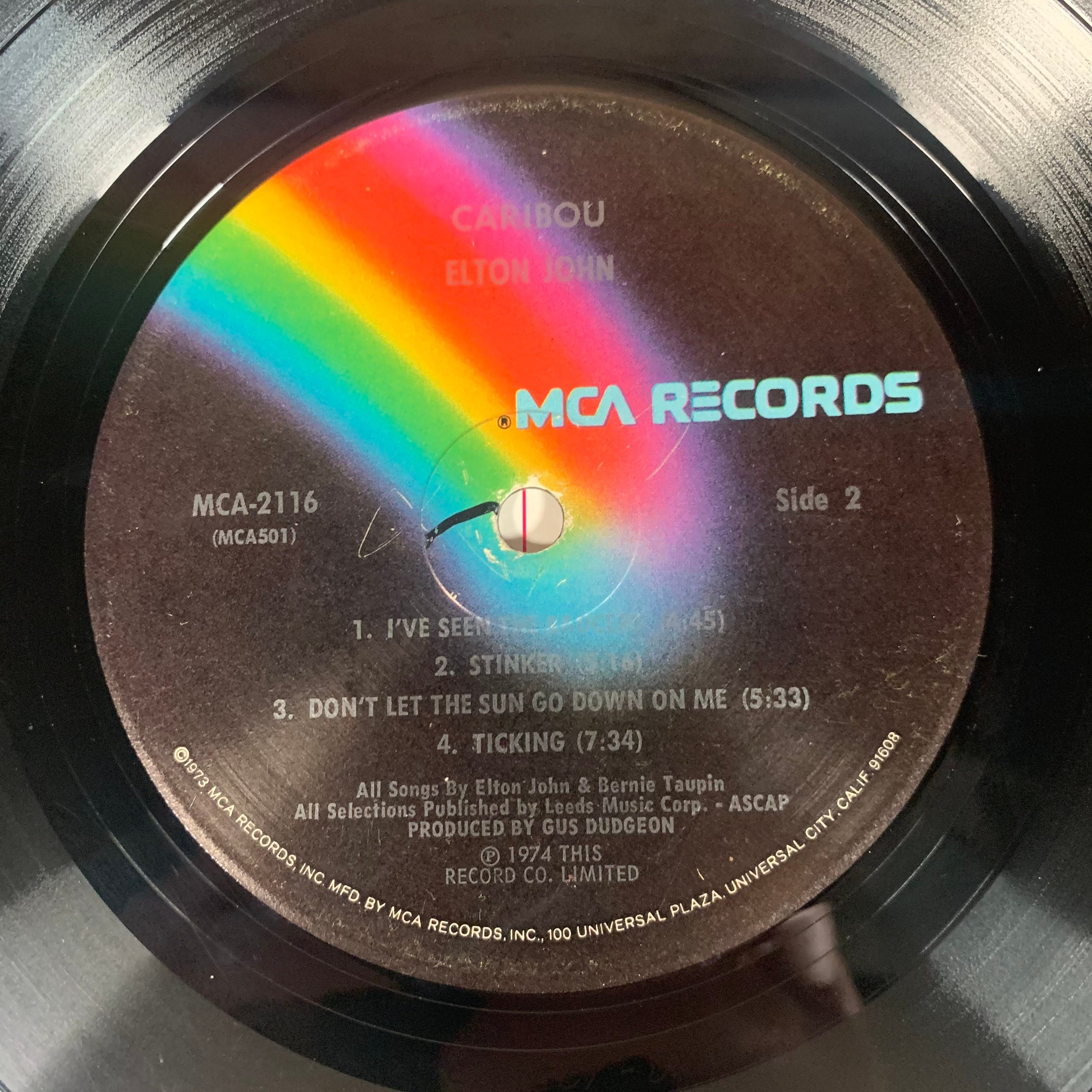 Elton John Caribou 1971 vintage vinyl record LP MCA-2116 | Etsy