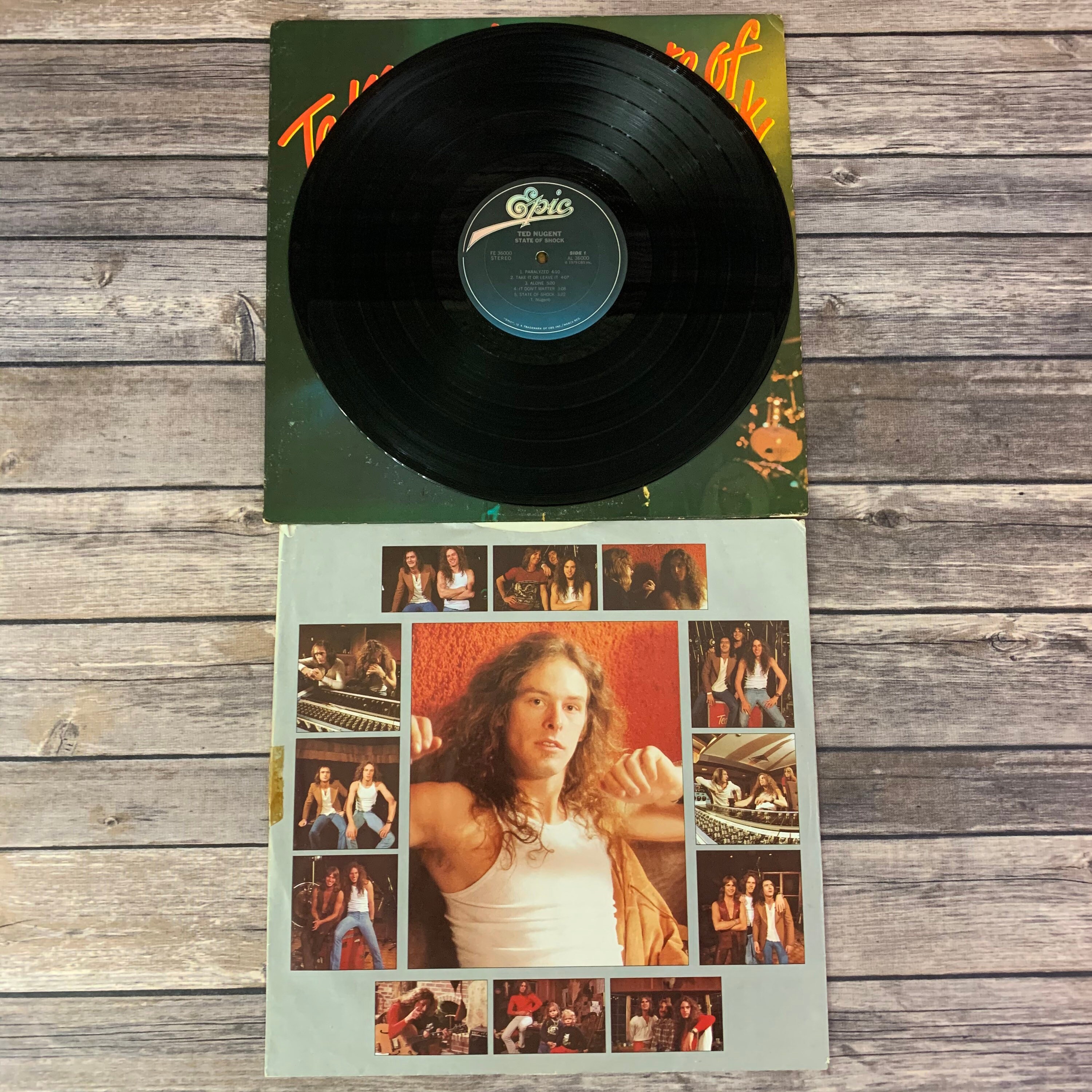 Ted Nugent State of Shock 1979 vintage vinyl record LP Etsy