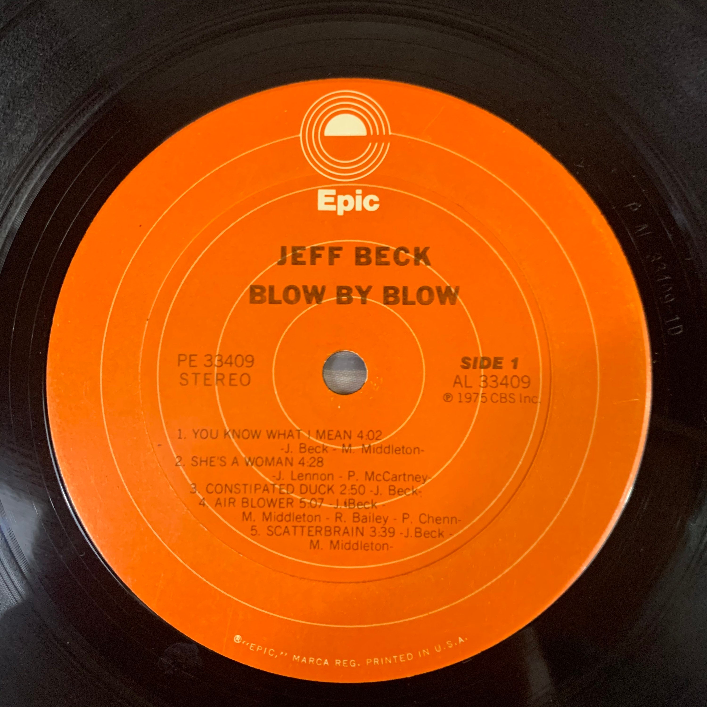 Jeff Beck Blow by Blow 1975 vintage vinyl record LP Etsy