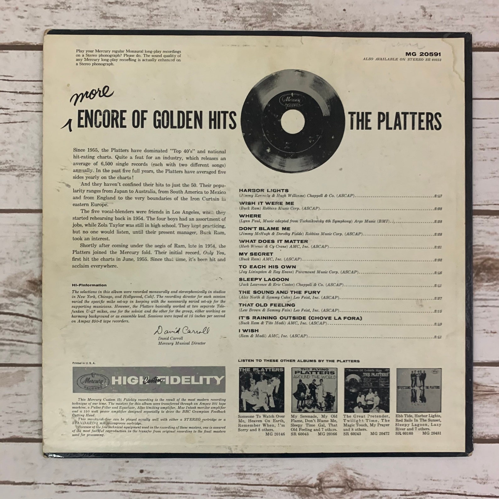 The Platters More Encore of Golden Hits Vintage Vinyl Etsy