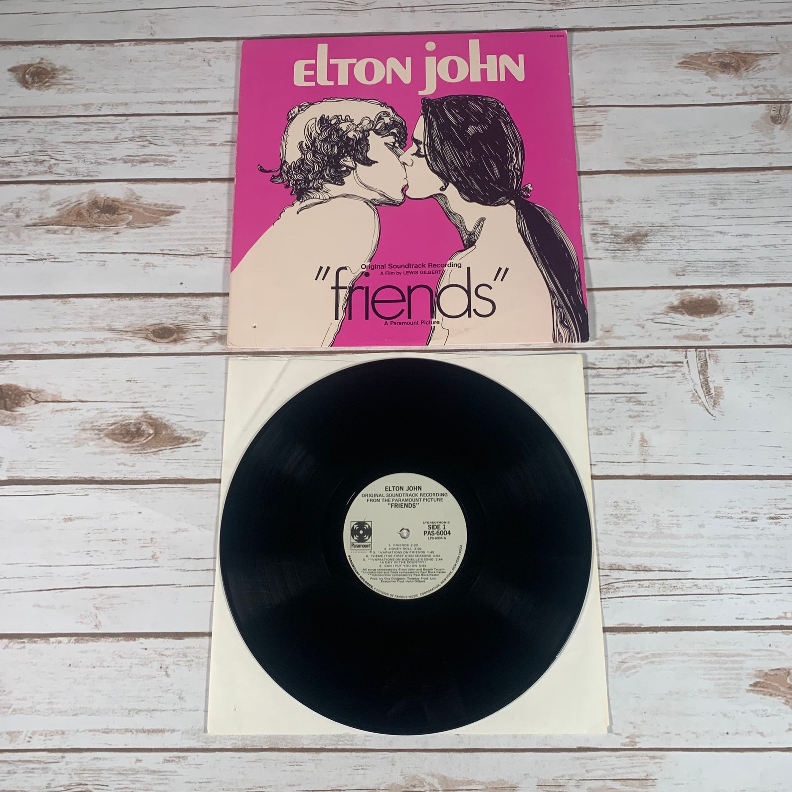 Elton John Friends 1971 vintage vinyl record LP PAS6004 Etsy