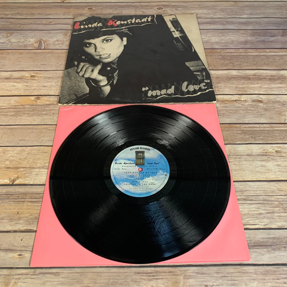 Linda Ronstadt Mad Love 1980 vintage vinyl record LP Etsy