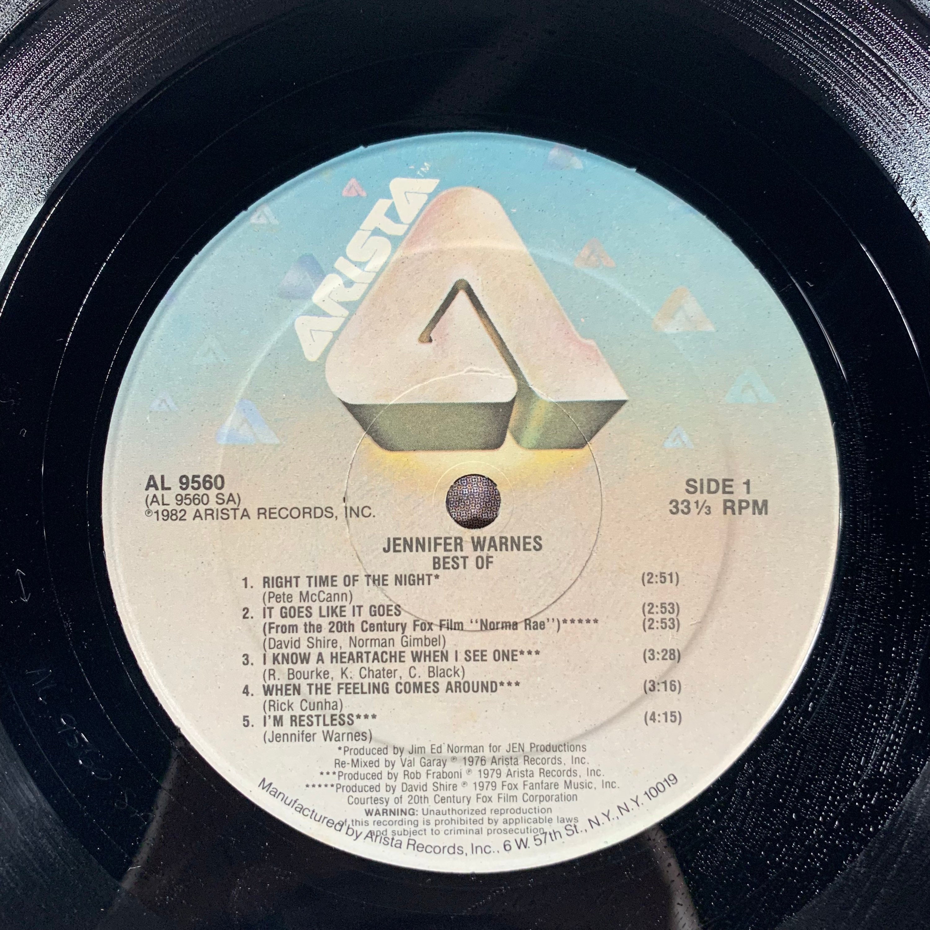 Jennifer Warnes Best of Jennifer Warnes 1982 Vintage Vinyl Etsy