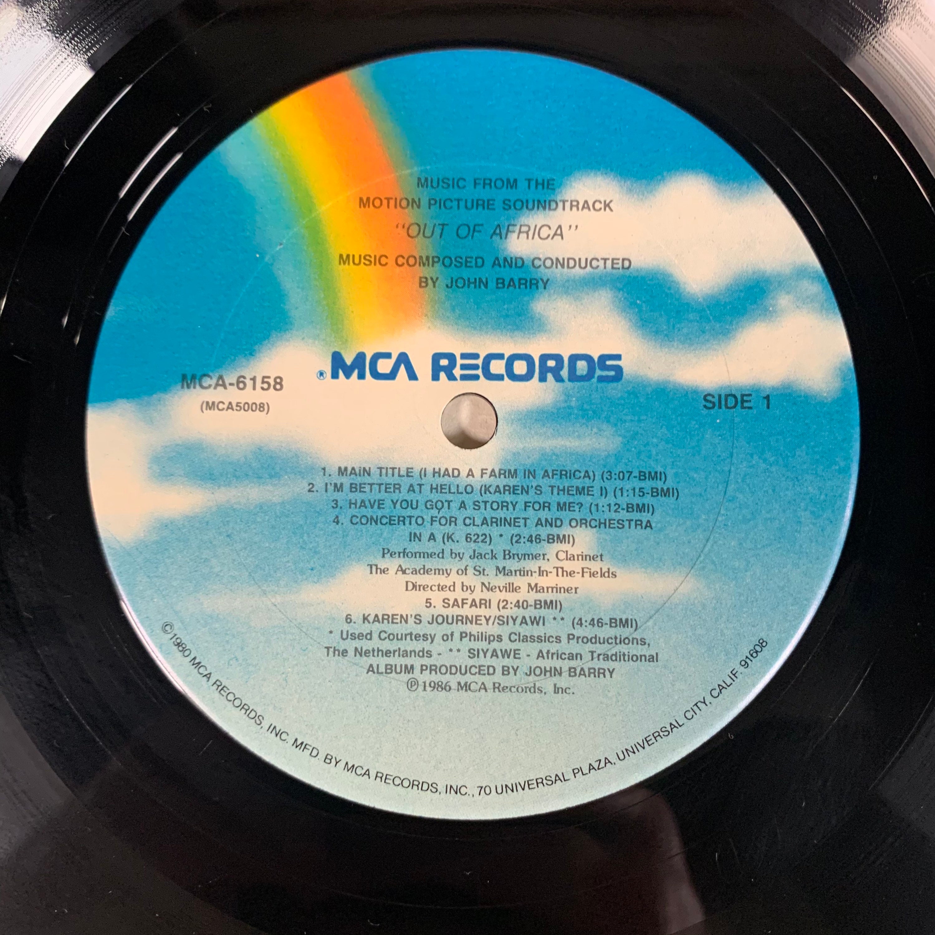 John Barry Out of Africa Music from the Motion Picture Etsy