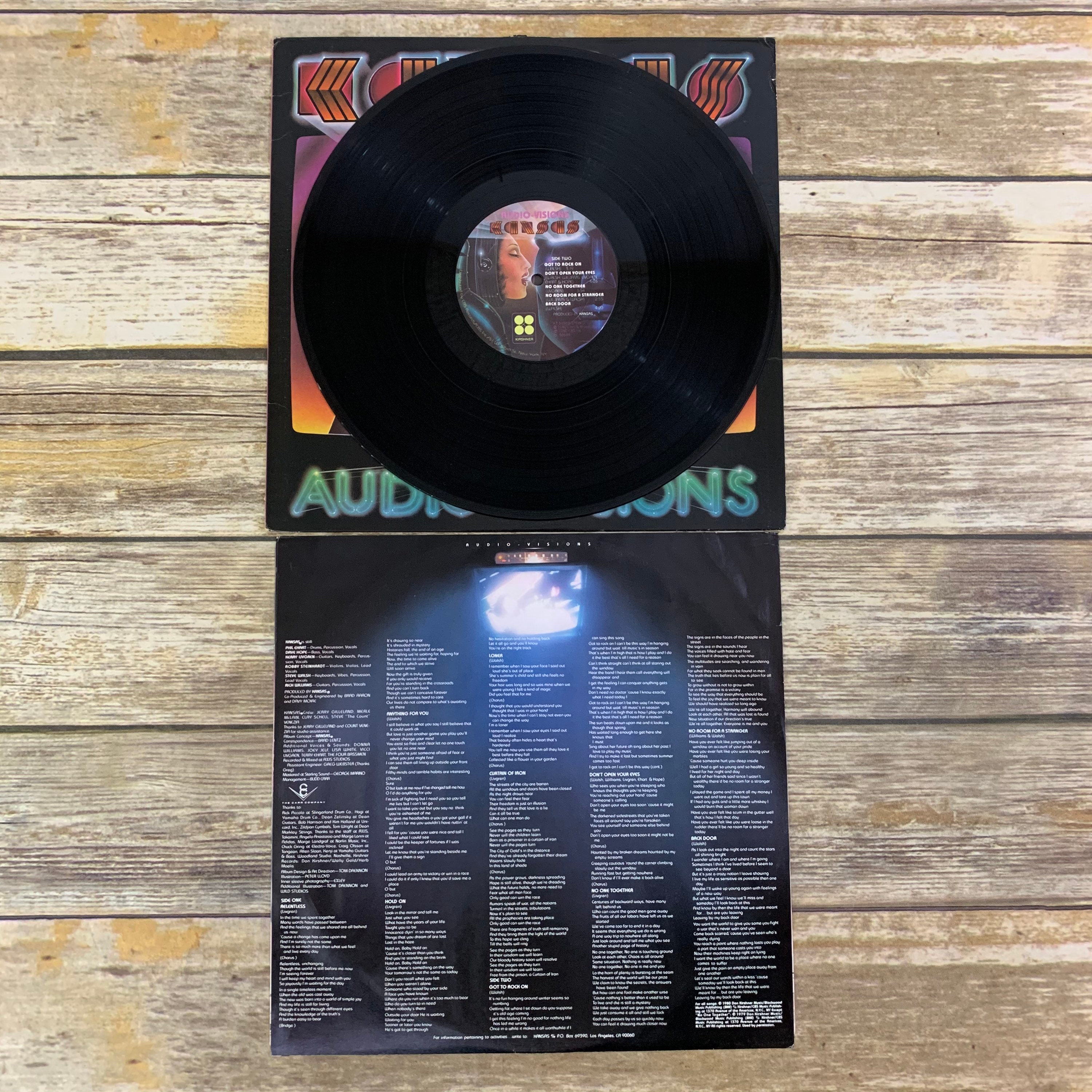 Kansas audiovisions vintage vinyl record lp 1980 Etsy