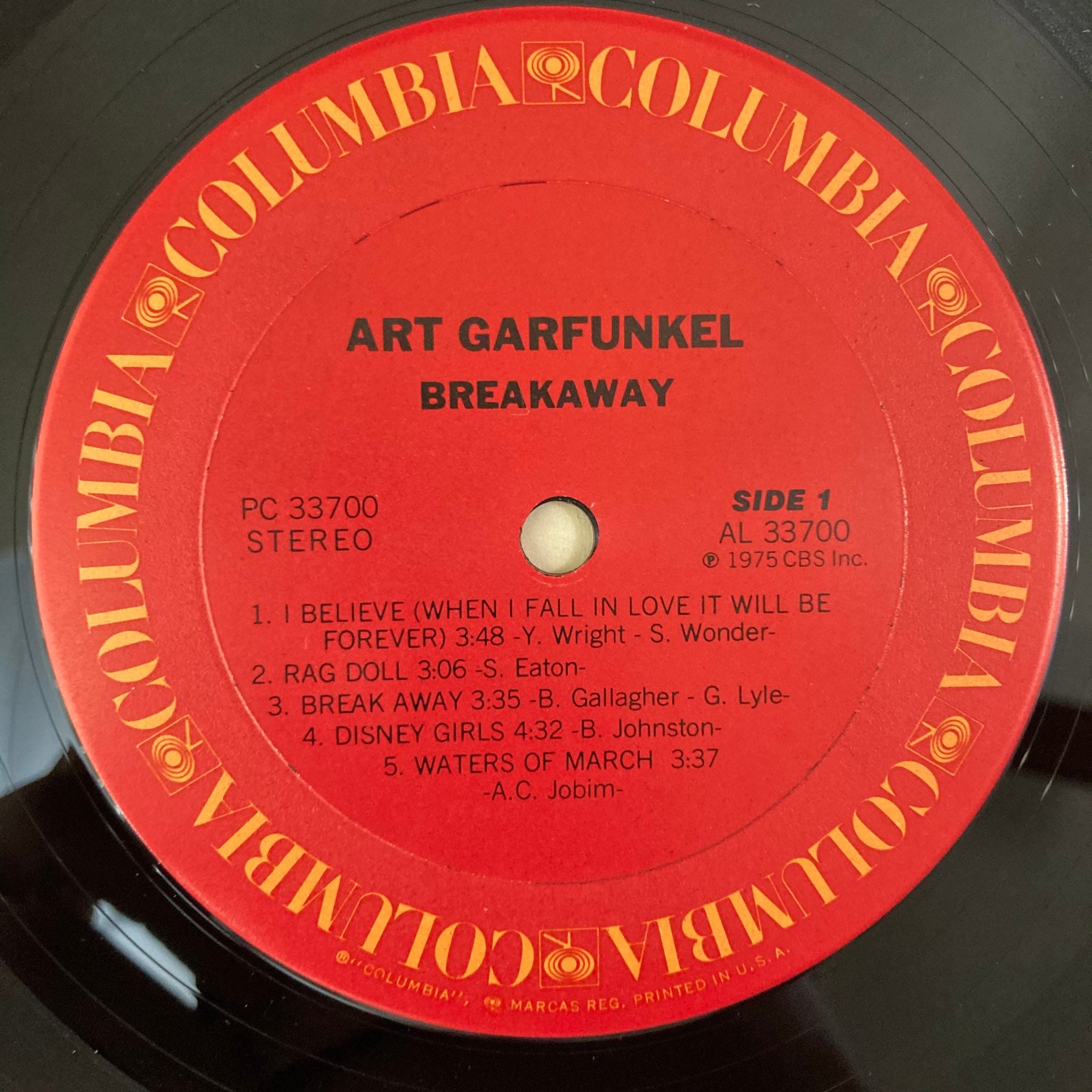 Art Garfunkel Breakaway 1975 Vintage Vinyl Record LP Etsy