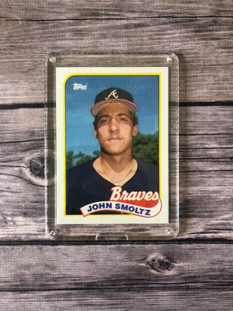 John Smoltz 1989 Topps Rookie Card 382 Atlanta Braves Etsy