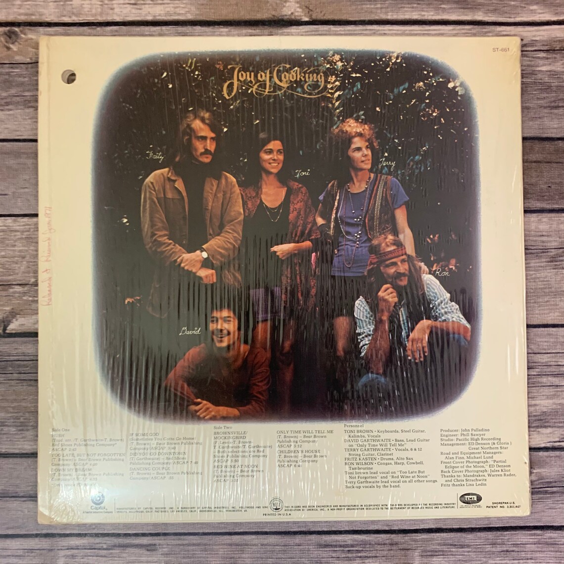 Joy of Cooking Self Titled Album 1971 vintage vinyl record Etsy