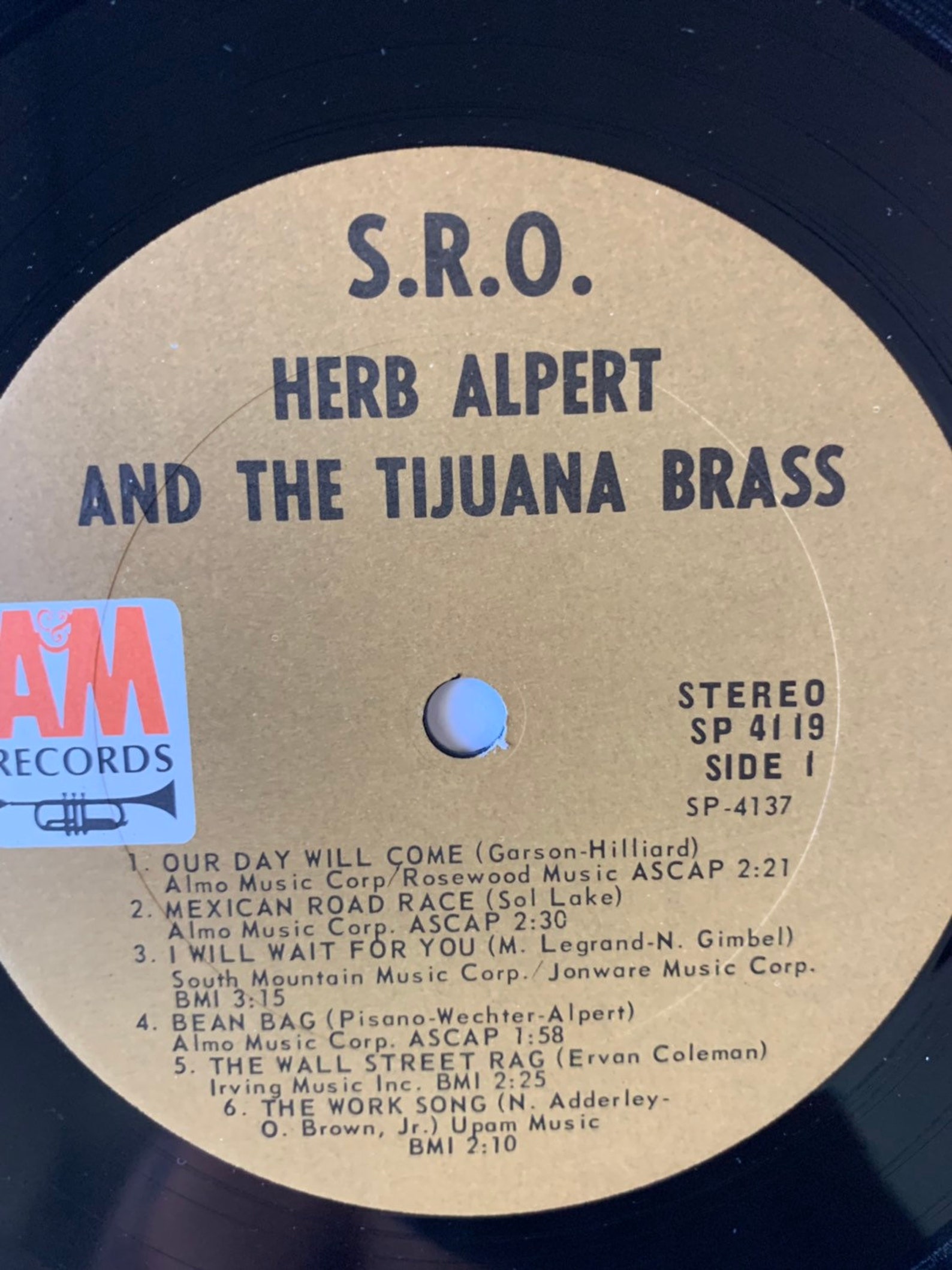Herb Alpert and the Tijuana Brass SRO 1966 vintage vinyl Etsy