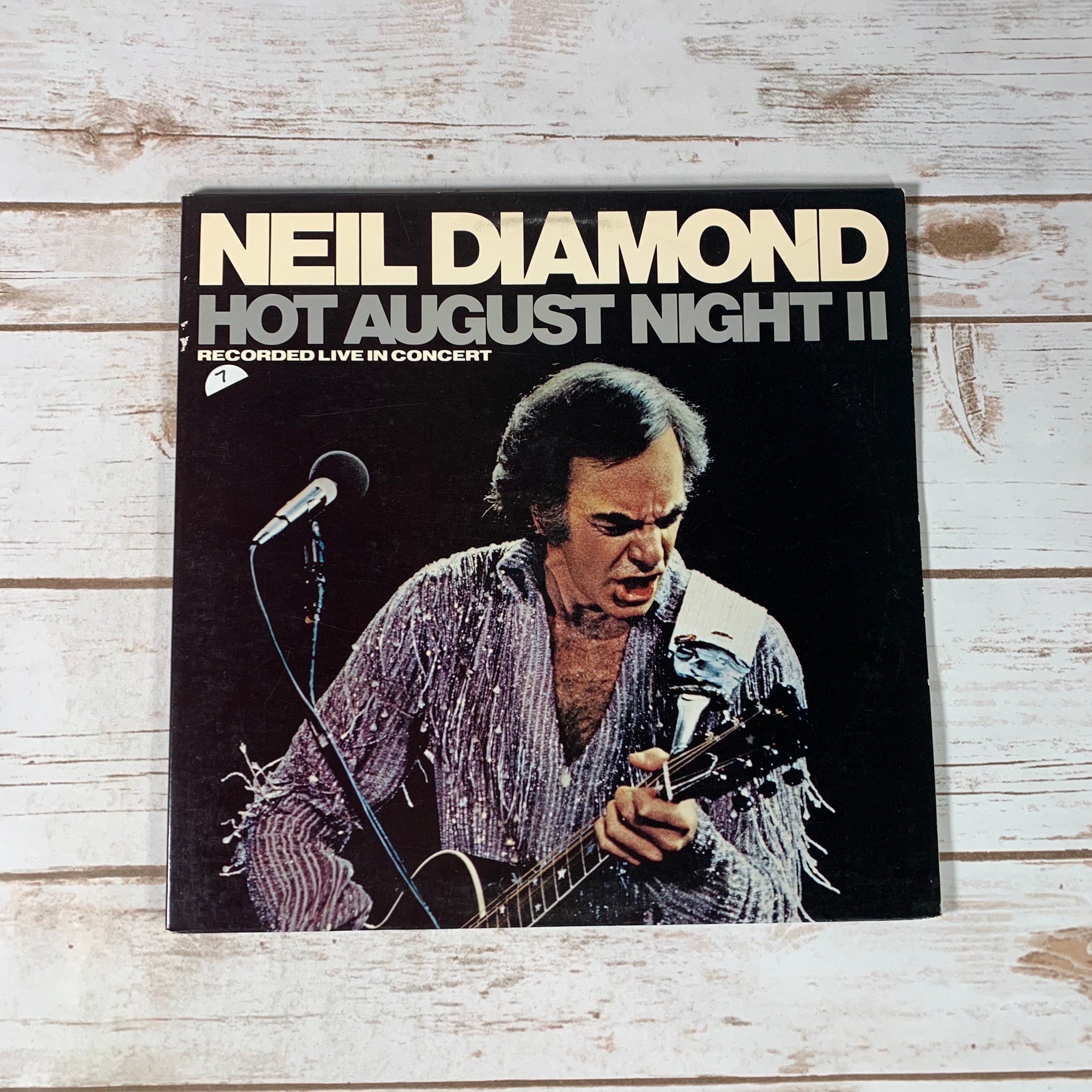 Neil Diamond Hot August Night II 1987 vintage vinyl record Etsy