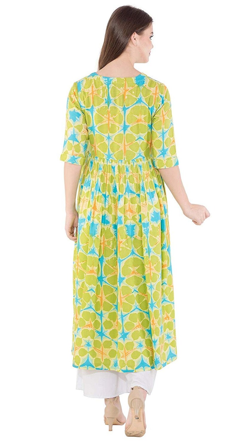 IMPEREALEXPORT Beautiful Elegant Rayon Flared Kurti For Women