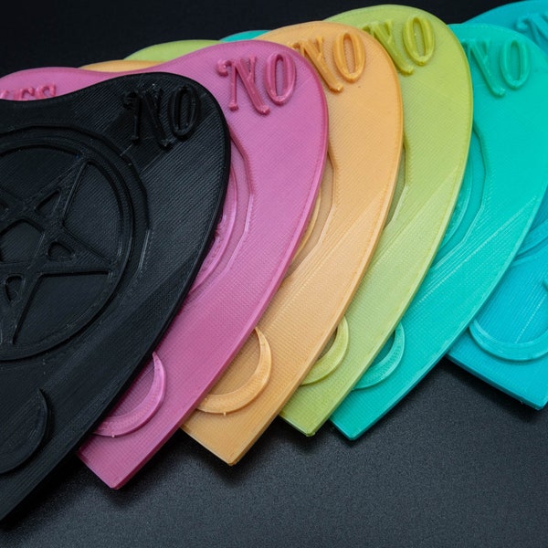 Ouija Coasters Rainbow Planchette Set di 7