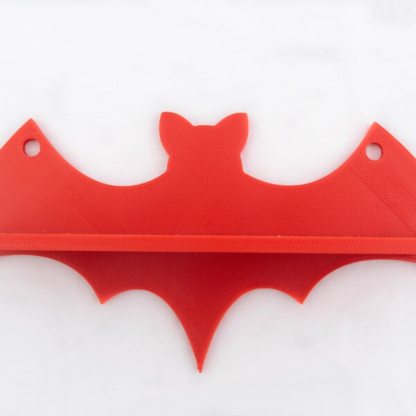 Mini Red Bat Shelf Halloween Wall Decor