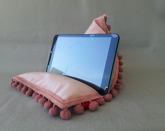 Ipad Tablet Phone Pillow Stand, Bean Bag Stand, Polyester bead, 30x20x20 Cm, Phone Stand, Phone Pillow, Best Gift, Phone Accessories