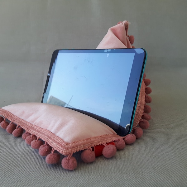 Ipad Tablet Phone Pillow Stand, Bean Bag Stand, Polyester bead, 30x20x20 Cm, Phone Stand, Phone Pillow, Best Gift, Phone Accessories