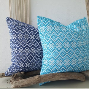 Luxury Pillows, Colorful Pillows, Ikat Cushion, Euro Shams, or Lumbar Pillows,Woven pillows on the Beautiful Greek Island of Crete