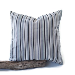 Striped pillow | Cotton pillow | Double sided striped pillow |Seafoam  Black Pillows