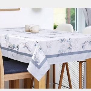 Table cloth cotton table. Beautiful tapestry tablecloth for a kitchen or dining table design addition.
