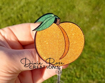 Peach Interchangeable Retractable Badge Reel
