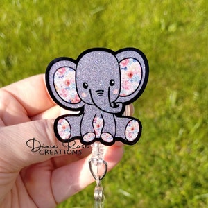 Elephant Interchangeable Retractable Badge Reel