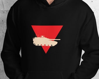 Palestine Red Triangle Hoodie - Free Palestine - Palestinian Art