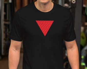 Red Triangle Unisex t-shirt - Free Palestine - Keffiyeh Art t-shirt