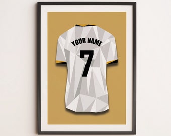 Customizable Real Madrid Soccer Jersey - trikot - Instant Download - Football Wall Art Poster