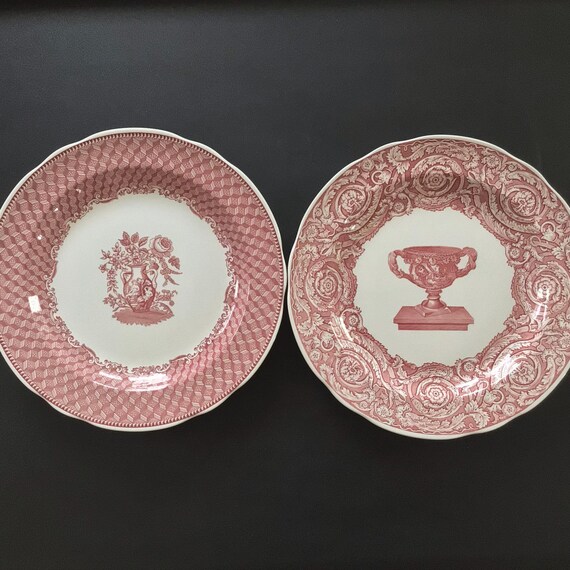 Set of Spode Dinner Plates 'portland Vase 'warwick', England