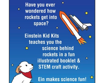 STEM kid activity kit DIY craft toy science lesson children's activity book Einstein Kid Kit