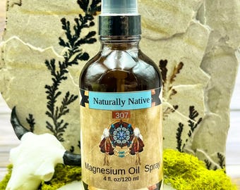 Magnesium Spray, 4 oz glass spray bottle, relaxing magnesium oil spray, topical spray, magnesium chloride, sleep aid, muscle spasm relief