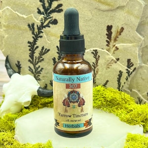 Organic Yarrow  Tincture | Herbal Extract | Small Batch | Alcohol-Based Tincture | Achillea millefolium| 1oz Dropper Bottle