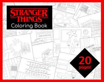 Stranger Coloring Etsy