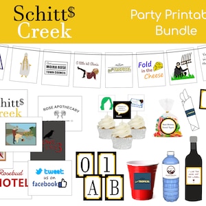 Schitt&#39;s Creek Party Pack Printables Bundle | Digital Files Only | Instant Download | 8.5&quot; x 11&quot; PDF Pages